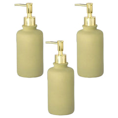 Kuber Industries Liquid Soap Dispenser | Handwash Soap Dispenser | Soap Dispenser for Wash Basin | Shampoo Dispenser Bottle | Bathroom Dispenser Bottle | Pack of 3 | JY00231GN | 400 ml | Green