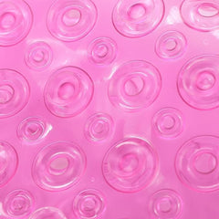 Homestic Bath Mat | PVC Bathroom Mat | Shower Bath Mat | Floor Tub Mat | Bathroom Oval Mud Mat | Anti-Skid Shower Bathroom Mat | Q-01C | Pink