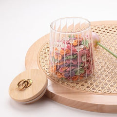 Heart Home Borosilicate Glass Jar with Bamboo Lid | Kitchen Organizer Items and Storage | Multi-utility, Leakproof, Airtight Jar for Cookies, Snacks, Tea, Coffee, Sugar | 620 ml | pack of 3