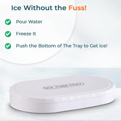 Kuber Industries Ice Box With 36 Compartments|Ice Cube Tray With Soft Bottom|Pack of 2| White