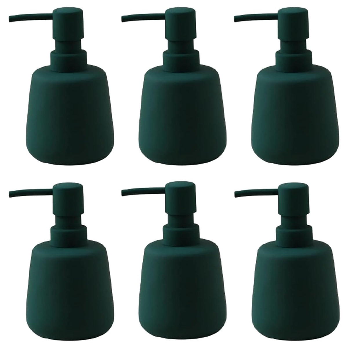 Kuber Industries Liquid Soap Dispenser | Handwash Soap Dispenser | Soap Dispenser for Wash Basin| Bathroom Dispenser Bottle | 6 Piece | Pack of 2 | 260 ml | JY00159GN | Green