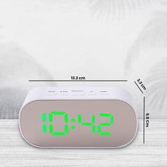 Kuber Industries ABS Battery Oprated Loud Digital Alarm Clock|Desk, Table Clock|Alarm Clock for Heavy Sleepers-Pack of 6 (White)