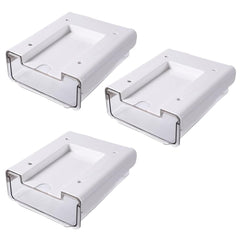 Kuber Industries Bottom Layer Large Drawer Storage Box|Plastic Cabinet Box For Storage|Pack of 3|White