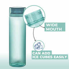 Urbane Home BPA Free Plastic Water Bottles | Breakproof, Leakproof, Food Grade PET Bottles | Water Bottle for Kids & Adults | Plastic Bottle Set of 4 |Green