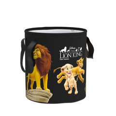Kuber Industries Disney Laundry Bag/Bin|Water Proof Canvas Material & 3D Disney The Lion King Print|Toy Storage & Cloth Organizer with Lid & Handles|Size 37 x 37 x 46 Cm, Capicity 45 L (Black)