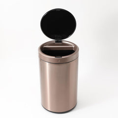 Homestic Sensor Dustbin | Round Sensor Dustbin | Touchless Trash Can | Smart Dustbin for Bedroom-Office-Living Room | Automatic Garbage Can | HN-ZY-RG-12L | Rose Gold