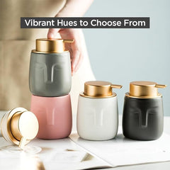 Urbane Home Liquid Soap Dispenser | Handwash Soap Dispenser | Soap Dispenser for Wash Basin | Shampoo Dispenser Bottle | Bathroom Dispenser Bottle | ZX014GY | 350 ml | Gray