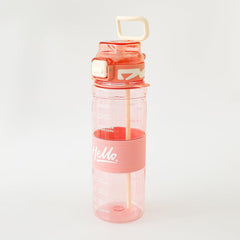 Kuber Industries Pack of 2 Kids Water Bottle With Straw |Sipper Water Bottle For Kids Boys Girls| Water Bottle with Locking Flip Lid | 800 ml |Pink | SYZ-7740B