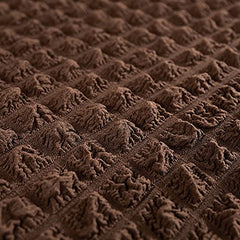 Kuber Industries Pack of 3 Sofa Cover | 3-Seater Sofa Cover | Sofa Chair Cover | Couch Cover for Hall | Universal Sofa Slipcover | Elastic Spandex Sofa Cover for Living Room | 3SSC003 | Brown