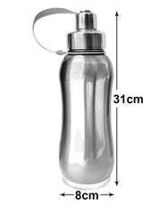 Heart Home Stainless Steel Insulated Water Bottle with Strainer for Home & Traveling, 1Ltr.Pack of 2 (Silver) 54HH4314.