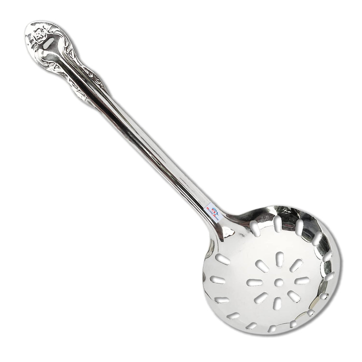 Heart Home Stainless Steel Professional Skimmer|Jhar|Kitchen Utensil Cooking Strainer, (Silver)