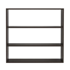 Heart Home 3 Tier Sturdy & Long-Lasting Wooden Wall Mount Wooden Wall Shelf for Bedroom & Living Room | Furniture Hanging Wall Rack Shelf for Decor & Kitchen | Brown