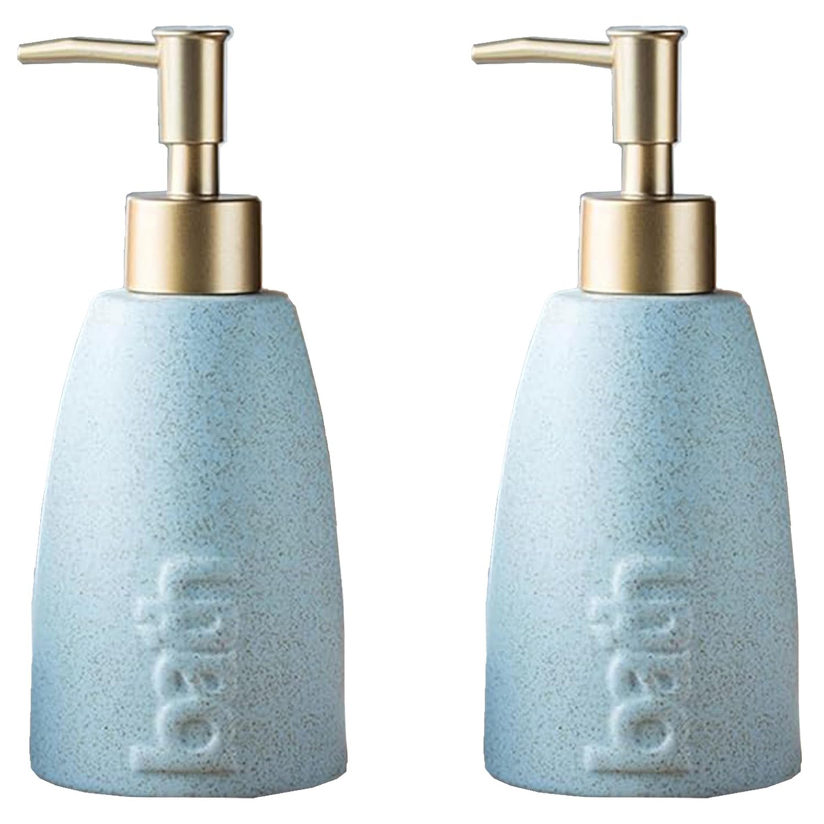 Kuber Industries Liquid Soap Dispenser | Handwash Soap Dispenser | Soap Dispenser for Wash Basin | Shampoo Dispenser Bottle | Bathroom Dispenser Bottle | Pack of 2 | 320 ml | Blue