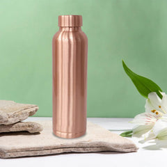 Kuber Industries Copper Water Bottle | BPA Free, Non Toxic | Leakproof, Durable & Lightweight | with Added Health Benefits of Copper | Ergonomic Design & Easy to Clean | Black| 950 ml (Pack of 3)