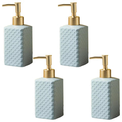 Kuber Industries Liquid Soap Dispenser | Handwash Soap Dispenser | Soap Dispenser for Wash Basin | Shampoo Dispenser Bottle | Bathroom Dispenser Bottle | Pack of 4 | ZX021GY | 350 ml | Gray