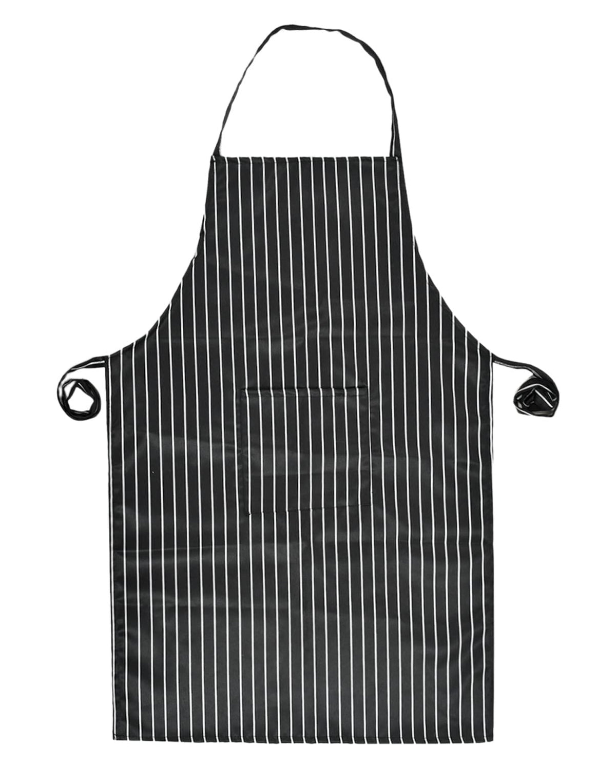 Kuber Industries Linning Printed Oil Stain Resistant Cooking Kitchen Apron for Men Women with 1 Front Pocket (Black)