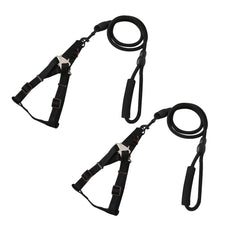 Kuber Industries Dog Harness For Medium Dogs & Leash Set|Premium Metal Hook|PDMGL-005-3|Comfortable Grip|Hand Spliced Belt For Added Strength |PDMGL-005-3|Soft Padding|Stylish Design|Black (Pack Of 2)