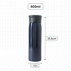 Kuber Industries LeakProof Insulated Stainless Steel Water Tumbler Bottle for Men's | Water Bottle for Office & Kids | Ideal for Gym, Home, Hiking & Travel | CO230201C-Navy