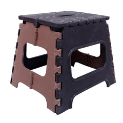 Kuber Industries 12 Inch Foldable Stool for Traveling|Heavy-Duty Step Stool for Adults|Perfect for Bathroom, Kitchen, Garden-Pack of 4 (Brown)