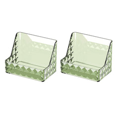 Kuber Industries Pack of 2 Crystal Finish Wall hanging Jewellery Box | Multipurpose Stackable Makeup Organiser | Ideal for Cosmetics, Skincare, Lipsticks, Nail Care| YM.6673D | Dark Green