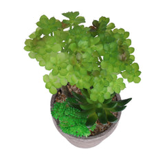 Kuber Industries Artificial Plants for Home Décor|Natural Looking Indoor Fake Plants with Pot|Artificial Flowers for Decoration-Pack of 2 (Green)