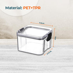 Kuber Industries Extra Small Refrigerator Storage Crisper/Fridge Container with Airtight Lid-Pack of 4 (Transparent)