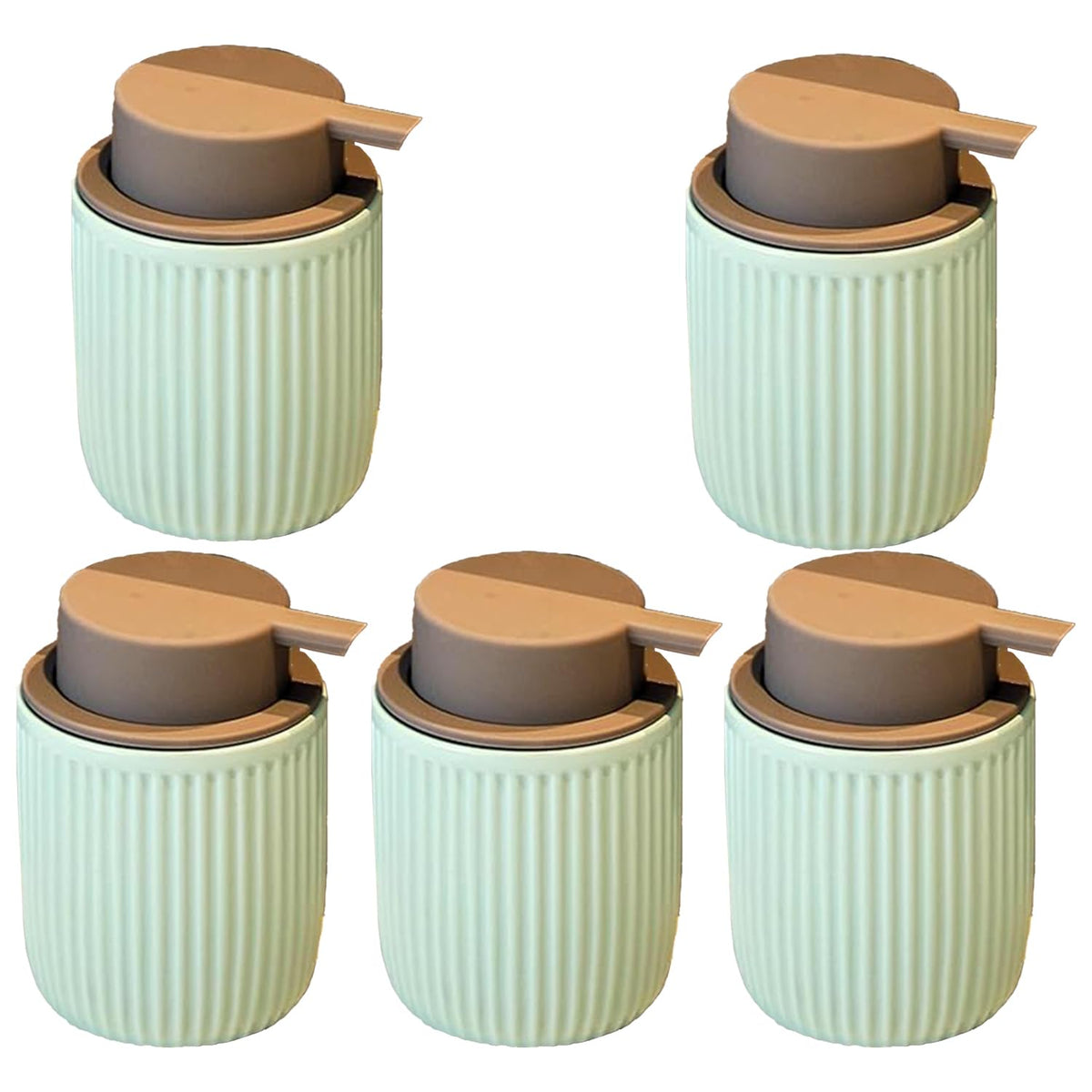 Kuber Industries Liquid Soap Dispenser | Handwash Soap Dispenser | Soap Dispenser for Wash Basin | Shampoo Dispenser Bottle | Bathroom Dispenser Bottle | Pack of 5 | JY00162BU | 320 ml | Blue