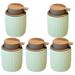 Kuber Industries Liquid Soap Dispenser | Handwash Soap Dispenser | Soap Dispenser for Wash Basin | Shampoo Dispenser Bottle | Bathroom Dispenser Bottle | Pack of 5 | JY00162BU | 320 ml | Blue
