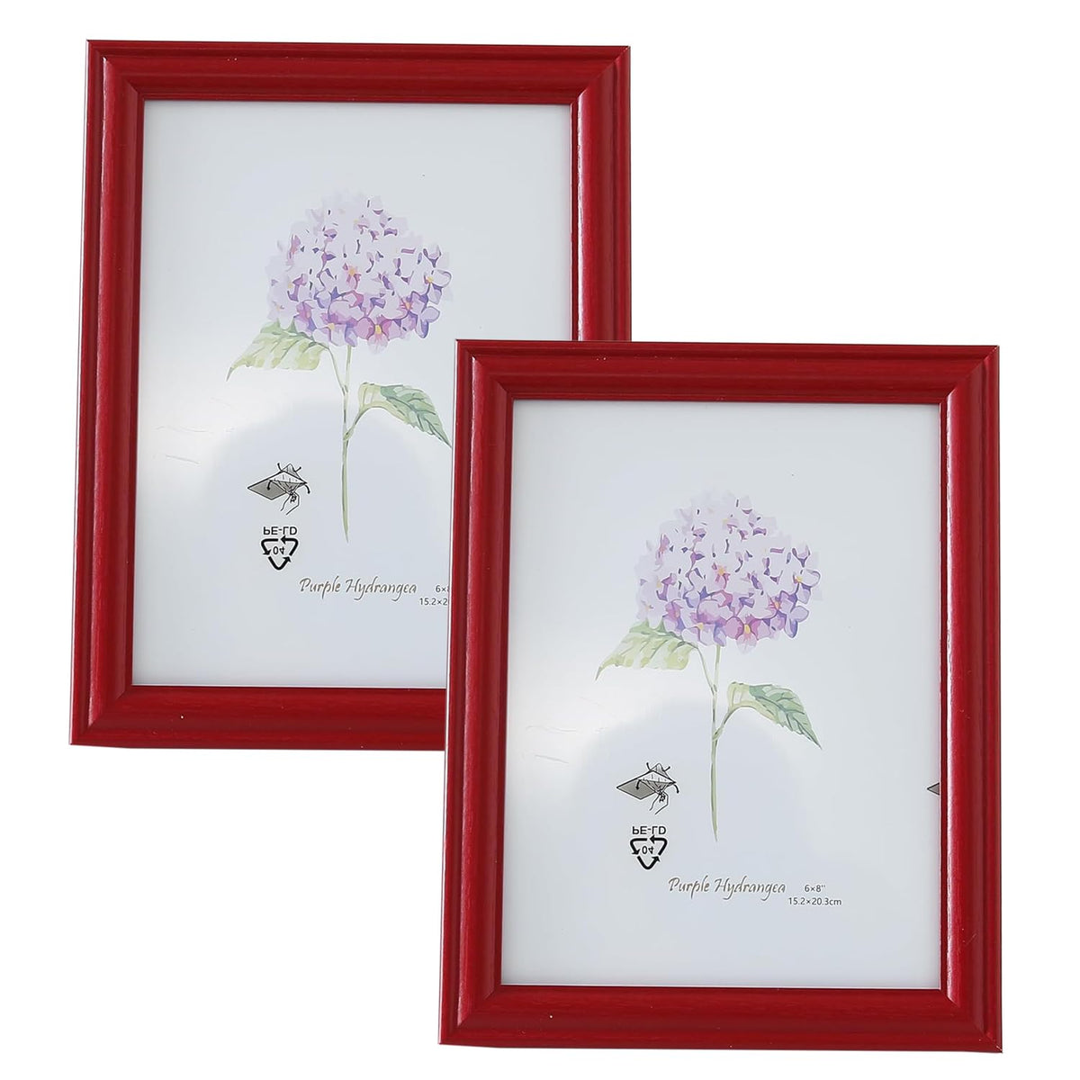 Kuber Industries Photo Frame For Home Décor|Use Horizontal & Vertical|Crystal Clear Glass|Perfect For Home, Office And Shop "16.7x21.8CM"-Pack of 2 (Red)