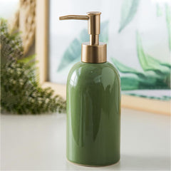 Heart Home Liquid Soap Dispenser | Handwash Soap Dispenser | Soap Dispenser for Wash Basin | Shampoo Dispenser Bottle | Bathroom Dispenser Bottle | 420 ML | Green