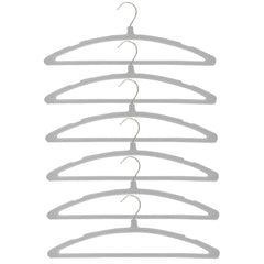 Kuber Industries 18 Piece Plastic Hanger, Grey