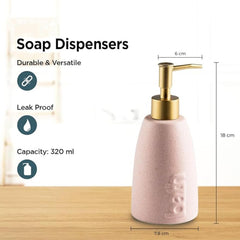 Kuber Industries Liquid Soap Dispenser | Handwash Soap Dispenser | Soap Dispenser for Wash Basin | Shampoo Dispenser Bottle | Bathroom Dispenser Bottle | Pack of 4 | 320 ml | Blue