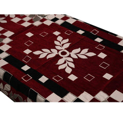 Kuber Industries Cotton Center Table Cover 4 Seater | Geometric Rectangular Center & Dining Table Cloth for Living Room | Hall | Home | Restaurant (40 x 60 Inches Size) (Maroon)
