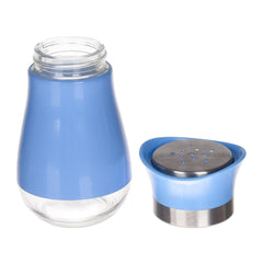 Heart Home Salt Shaker Box | Stainless Steel Pepper Shaker Box | Chilli Flakes Seasoning Sprinkler Box | Namak Daani | Dining Table Masala Box Dabbi | Pack of 3 | Blue