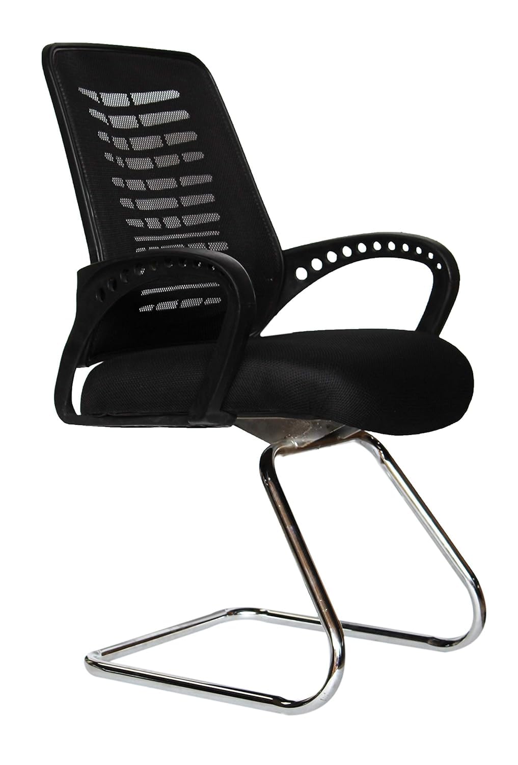 Kuber Industries Ergonomic Revolving Office Chairs for Work From Home | Comes with Armrest Support | Comfy Chair for Students | Work Chair for Office Executives Staff | Black