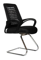 Kuber Industries Ergonomic Revolving Office Chairs for Work From Home | Comes with Armrest Support | Comfy Chair for Students | Work Chair for Office Executives Staff | Black