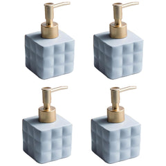 Kuber Industries Liquid Soap Dispenser | Handwash Soap Dispenser | Soap Dispenser for Wash Basin | Shampoo Dispenser Bottle | Bathroom Dispenser Bottle | Pack of 4 | ZX043GY |220 ml | Gray