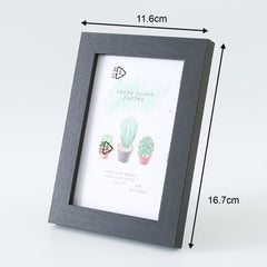 Kuber Industries Photo Frame For Home Décor|Use Horizontal & Vertical|Crystal Clear Glass|Perfect For Home, Office And Shop "11.6x16.7CM"-Pack of 6 (Black)