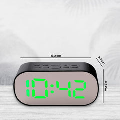 Kuber Industries ABS Battery Oprated Loud Digital Alarm Clock|Desk, Table Clock|Alarm Clock for Heavy Sleepers-Pack of 2 (White)