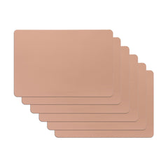 Kuber Industries 12 Pcs Waterproof Dining Table Mats | Anti-Skid Placemats for Food Plates & Hot Pots | for Home & Restaurants - Brown