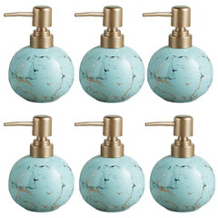 Kuber Industries Liquid Soap Dispenser | Handwash Soap Dispenser | Soap Dispenser for Wash Basin | Shampoo Dispenser Bottle | Bathroom Dispenser Bottle | 6 Piece | Pack of 2 |300 ml | Blue