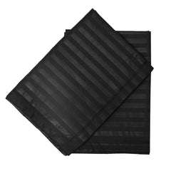 Heart Home Pillow Cover | Cotton Pillow Cover | Striped Pattern Pillow Cover | Soft Pillow Cover for Home | Pillow Cover for Bedroom | Set of 6 | Black