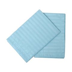 Heart Home Pillow Cover | Cotton Pillow Cover | Striped Pattern Pillow Cover | Soft Pillow Cover for Home | Pillow Cover for Bedroom | Set of 4 | Sky Blue