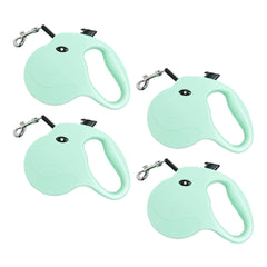 Kuber Industries Pack Of 4 Retractable Dog Leash|One Button Break With Safety Lock|Automatic & Non-Slip Handle|WINDOG1092|Soft Padded Handle For Comfortable Grip|Pet Training & Walking Accessory|Green