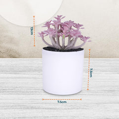 Kuber Industries Artificial Plants for Home D�cor|Natural Looking Indoor Fake Plants with Pot|Artificial Flowers for Decoration-Pack of 3 (Lavender)