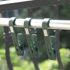 Kuber Industries Multipurpose Bar Hooks & Pins for Laundry, Kitchen, & Wardrobe| ABS|Durable, Strong Grip|Easy To Use|77024(g)|Pack of 9|Green