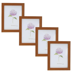 Kuber Industries Photo Frame For Home D�cor|Use Horizontal & Vertical|Crystal Clear Glass|Perfect For Home, Office And Shop "16.7x21.8CM"-Pack of 4 (Brown)