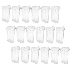 Kuber Industries Plastic Dispenser Kitchen Set|Smooth Sliding Mouth/Lid Mechanism|Food Grade Plastic, Durable & safe|Container for Kitchen Storage Set of 3|750ml, Transparent with White Lid(Pack Of 6)
