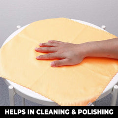 Kuber Industries Scrubber for Kitchen|Multi-Purpose Microfiber Kitchen Cleaning Cloth with Fish Scales|Glass Cleaning Cloth|Polishing & Scrubbing|Scratcher & Lint Free |YLG4041|Multicolor (Pack of 2)