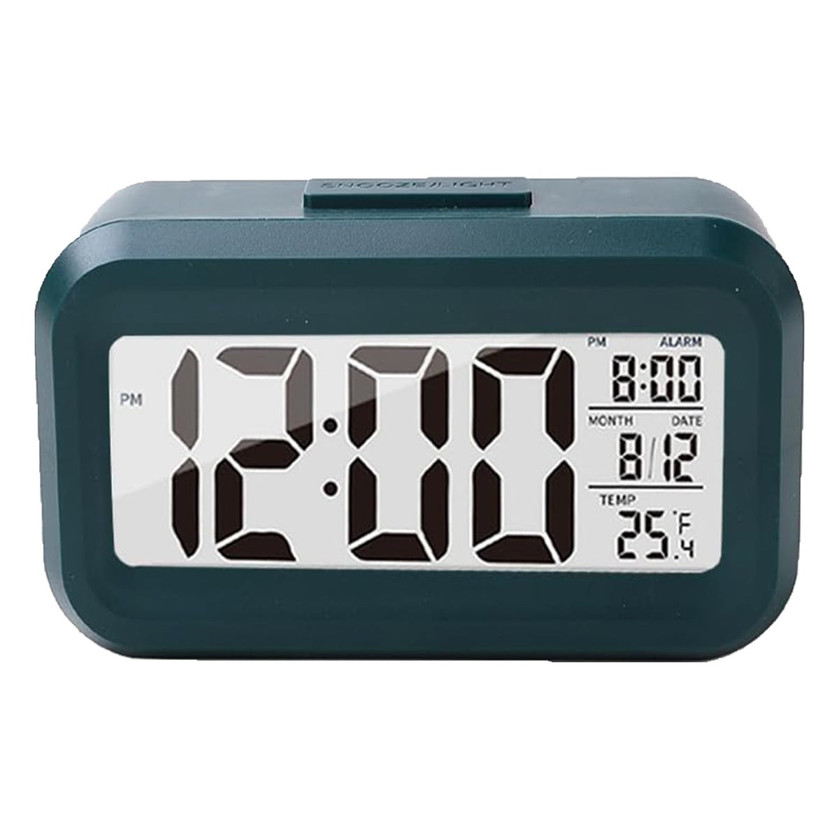 Kuber Industries ABS Battery Oprated Loud Digital Alarm Clock|Desk, Table Clock|Alarm Clock for Heavy Sleepers-Pack of 6 (Green)